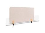 Legamaster Akustik-Tischtrennwand Elements, PET-Kern, Stoffoberfläche pinnbar, inkl. 2 Tischklemmen, B 1200 x H 600 x T 21 mm, soft beige
