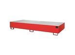 Regalwanne Typ RW/GR 3300-2, mit Gitterrost, rot RAL3000