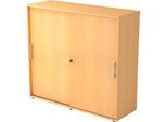 Schiebetürenschrank, 3 OH, B 1200 x T 400 x H 1100 mm, Buche-Dekor