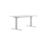 Schreibtisch ERGO DRIVE ED 470, elektrisch höhenverstellbar, Rechteck, T-Fuss, B 1600 x T 800 x H 692-1147 mm, lichtgrau