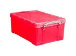 Box, Kunststoff, transparent rot, 9 l