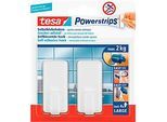 tesa Powerstrips Haken Large, eckig, weiss