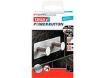 tesa Powerbutton Hakenleiste Classic, Edelstahl, 2 oder 3 Haken, hält bis max. 12 kg, 2 Haken