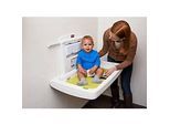 Baby-Wickelstation Rubbermaid®, für die horizontale Wandmontage, antimikrobiell, klappbar, Ablage, Halterung für bis zu 40 Unterlagen, PP, weiss