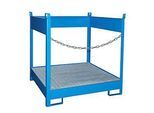 Fass-Stapelpalette Bauer FSP-4, seitlich offen, für 4 x 200 l Fass, blau