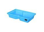 Bauer PE-Auffangwanne für Paletten, Auffangvolumen 60 L, blau
