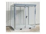 Bauer Gasflaschen-Container, TYP GFC-E, H 2260 x B 1570 x T 2115 mm, Tränenblechboden