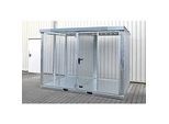 Bauer Gasflaschen Container TYP GFC-E, abschliessbar, L 3135 x B 2170 x H 2260 mm, Gitterrostboden