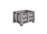 Industriebox, mit 4 Füssen, geschlossen m. Entnahmeklappe, 610 Liter