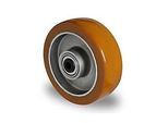 CASCOO Einbaurad AAU5, mit Rad-ø 125 mm x B 40 mm, Aluminium-Felge, Polyurethan-Lauffläche, braun, Doppelkugellager, bis 300 kg