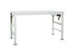 Arbeitstisch Ergo K, m. Kurbel, 1500 x 800 mm, Tischplatte Melamin, lichtgrau