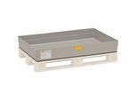GFK-Paletten-Auffangwanne 150 CEMO, für Euro-Paletten, B 1200 x T x 800 x H 208 mm, mit Arretierungsnocken