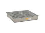 GFK-Auffangwanne 220/4 CEMO, 220 l Auffangvolumen, B 1280 x T 1280 x H 200 mm, mit GFK-Gitterrost