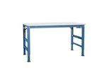 Arbeitstisch Ergo, Elektro-Hydraulik, Platte Melamin, 1500 x 800 mm, brillantblau