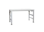 Arbeitstisch Ergo, Elektro-Hydraulik, Platte Kunststoff, 1000 x 800 mm, alusilber