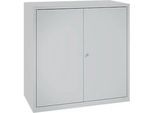 Werkzeugschrank, Sicherheitsschloss, 2 Einlegeböden & 1 Schublade, B 1000 x T 500 x H 1000 mm, Stahlblech, weissalu/weissalu