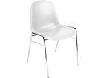 Formschalenstuhl Beta, stapelbar, desinfektionsmittelbeständig, Sitzhöhe 460 mm, weiss