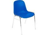 Formschalenstuhl Beta, stapelbar, desinfektionsmittelbeständig, Sitzhöhe 460 mm, blau