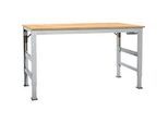 Arbeitstisch Ergo, Elektro-Hydraulik, Platte Multiplex, 1250 x 800 mm, alusilber