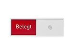 Schiebeschild Frei-Belegt für Türschild Lyon, selbstklebend, B 150 x H 50 mm, weiss