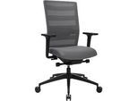 Topstar Bürostuhl Sitness AirWork, mit Armlehnen, 3D-Auto-Synchronmechanik, Muldensitz, Netzrücken, grau/schwarz