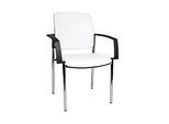 Besucherstuhl TOPSTAR BtoB 10, Kunstleder, desinfektionsmittelbeständig, stapelbar, mit Armlehnen, 2er-Set, weiss