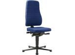 Drehstuhl All-in-One 9640, mit Gleiter, Stoffpolster, blau