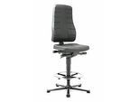 Drehstuhl All-in-One 9641, mit Gleiter und Aufstiegshilfe, PU-Schaumpolster, schwarz