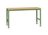 Manuflex Grundtisch UNIVERSAL Standard, Tischplatte Multiplex, 1750x800, resedagrün