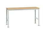 Manuflex Grundtisch UNIVERSAL Standard, Tischplatte Multiplex, 1750x800, lichtgrau