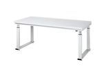 Arbeitstisch Serie adlatus 600, 1250 x 900 x 740-1140 mm, Hartlaminat-Platte