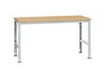 Manuflex Arbeitstisch UNIVERSAL Standard, 1750 x 1000 mm, Multiplex natur, lichtgrau
