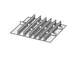 Einrichtungs-Sortiment, 6 Zwischenstege/10 Trennwände, 75 mm