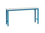 Manuflex Grundtisch UNIVERSAL Spezial, 1750 x 800 mm, Melamin lichtgrau, lichtblau
