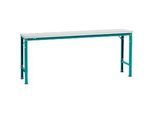 Manuflex Grundtisch UNIVERSAL Spezial, 2000 x 800 mm, Melamin lichtgrau, wasserblau