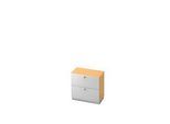 Hängeregistraturschrank, 2 OH, B 800 x T 420 mm, Buche-Dekor/silber