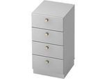 Schubladenschrank, 2 OH, B 400 x T 420 mm, lichtgrau