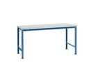 Manuflex Grundtisch UNIVERSAL Spezial, 1750 x 1000 mm, Melamin lichtgrau, brillantblau