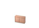 Schiebetürenschrank, 2 OH, B 1200 x T 400 mm, Nussbaum-Dekor