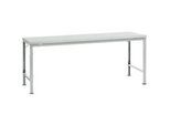 Manuflex Grundtisch UNIVERSAL Spezial, 2000 x 1000 mm, Melamin lichtgrau, lichtgrau
