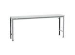 Manuflex Grundtisch UNIVERSAL Spezial, 2000 x 800 mm, Kunststoff lichtgrau, alusilber