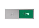 Schiebeschild Frei-Belegt für Türschild Lyon, selbstklebend, B 150 x H 50 mm, Aluminium