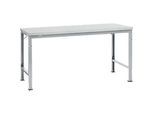 Manuflex Grundtisch UNIVERSAL Spezial, 1750 x 1000 mm, Kunststoff lichtgrau, alusilber