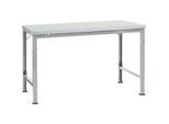 Manuflex Grundtisch UNIVERSAL Spezial, 1500 x 1000 mm, Kunststoff lichtgrau, alusilber