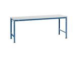 Manuflex Grundtisch UNIVERSAL Spezial, 2000 x 1000 mm, Kunststoff lichtgrau, brillantblau