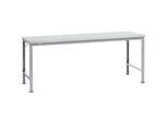 Manuflex Grundtisch UNIVERSAL Spezial, 2000 x 1000 mm, Kunststoff lichtgrau, alusilber