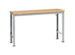 Manuflex Grundtisch UNIVERSAL Spezial, 1500 x 800 mm, Multiplex natur, alusilber