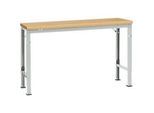 Manuflex Grundtisch UNIVERSAL Spezial, 1500 x 800 mm, Multiplex natur, lichtgrau