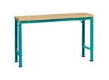 Manuflex Grundtisch UNIVERSAL Spezial, 1500 x 800 mm, Multiplex natur, wasserblau
