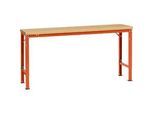 Manuflex Grundtisch UNIVERSAL Spezial, 1750 x 800 mm, Multiplex natur, rotorange